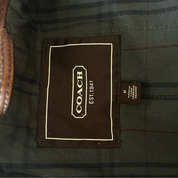 Coach Brown Leather Jacket - Picture 6 of 7